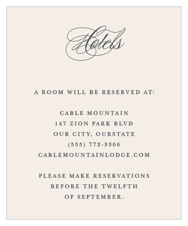 Traditionally Formal Direction Cards by Basic Invite