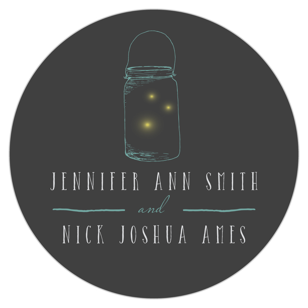 Mason Jars & Fireflies Coaster