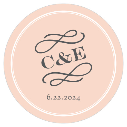 A ballet pink background sets the stage for gorgeous french grey typography.