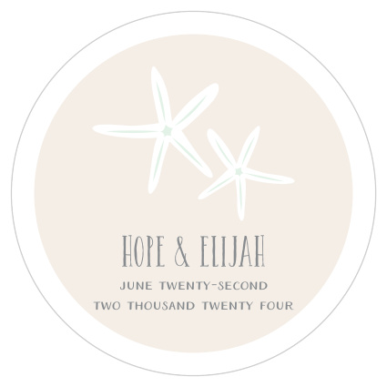 Our Starfish Beach Coaster is a perfect way to preserve your table tops! Featuring a bright white background with a cream text circle and an easy-to-read typography. 