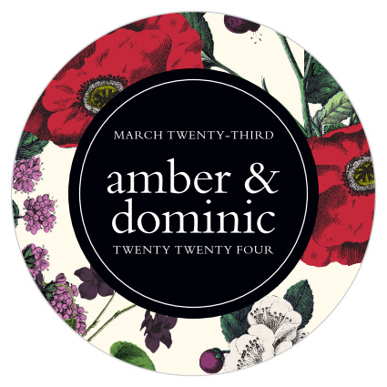 Our Vintage Botanical Drink Coasters feature floral drawings and illustrations.