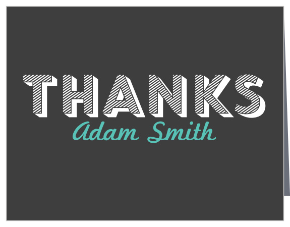 Our Clean Monogram Bar Mitzvah Thank You Cards utilize the same gorgeous design and color scheme as several other cards in the Clean Monogram mitzvah suite.