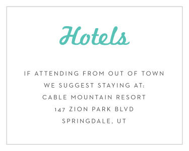 Recommend only the best local hotels to your guests with our stunning Clean Monogram Bar Mitzvah Lodging Cards.