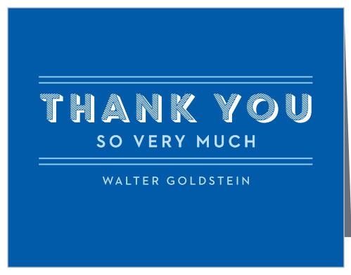 Turn your gratitude into something tangible with our stunning Big Name Bar Mitzvah Thank You Cards.