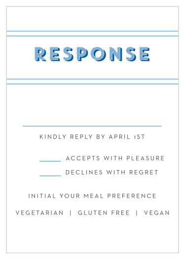 Ensure that you've correctly tallied and prepared for every guest with our Big Name Bar Mitzvah Response Cards.