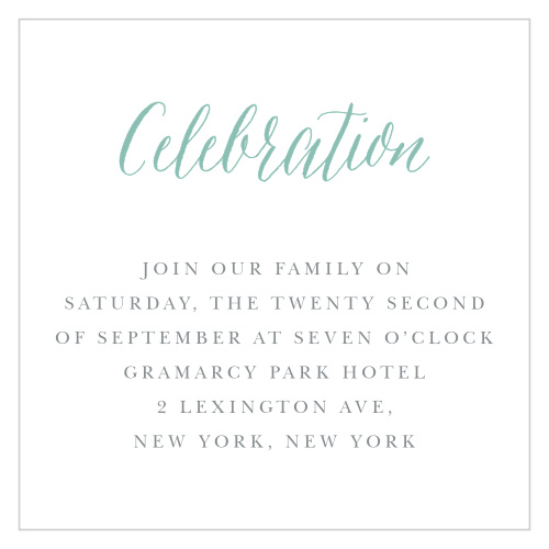 Provide all of the details your guests need to celebrate the big day with our Romantic Script Bat Mitzvah Reception Cards.