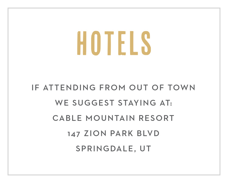 Modern Star Bar Mitzvah Lodging Cards