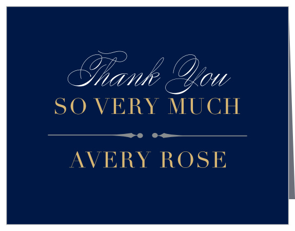 Our Perfect Type Bat Mitzvah Thank You Cards utilize the same gorgeous design and color scheme as several other cards in the Perfect Type mitzvah suite.