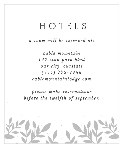 Whimsical Love Birds Accommodation Cards