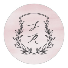 The Water Colors logo square is the perfect finishing touch for this or any wedding invitation set.