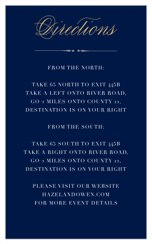 Our Perfect Type Bat Mitzvah Direction Cards utilize the same gorgeous design and color scheme as several other cards in the Perfect Type mitzvah suite. 