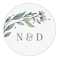 Seal envelopes or gift family and friends with a memento of your special day with our Classic Gerber Daisy Wedding Stickers.