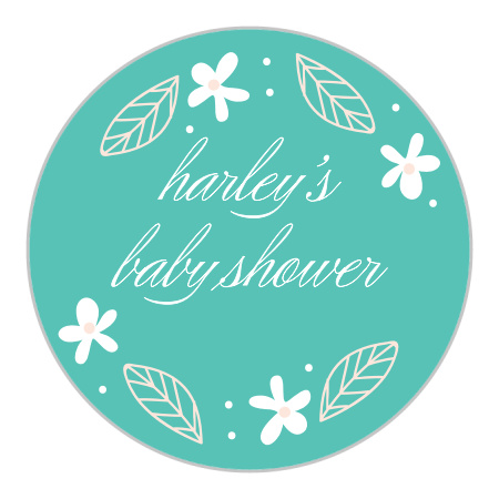 Baby's Breath Baby Shower Stickers