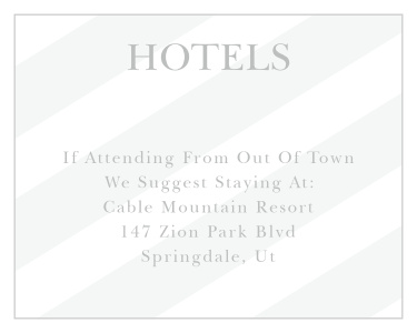 Recommend only the best local hotels to your guests with our stunning Frankly Framed Bar Mitzvah Lodging Cards.