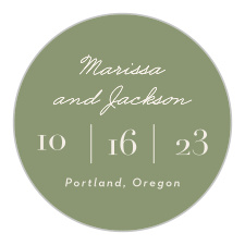The Falling Daisies logo square is the perfect finishing touch for this or any wedding invitation set.