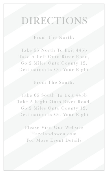 Our Frankly Framed Bar Mitzvah Direction Cards utilize the same gorgeous design and color scheme as several other cards in the Frankly Framed mitzvah suite.