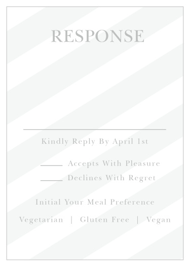 Our Frankly Framed Bar Mitzvah Response Cards give you the opportunity to tally up all of your guests, as well as their individualized needs.