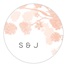 Add an extra touch of personalization to your invites with our Tree Blossoms Wedding Stickers.