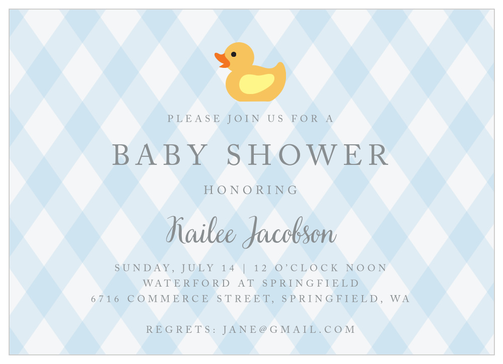 Little Duckie Baby Shower Invitations