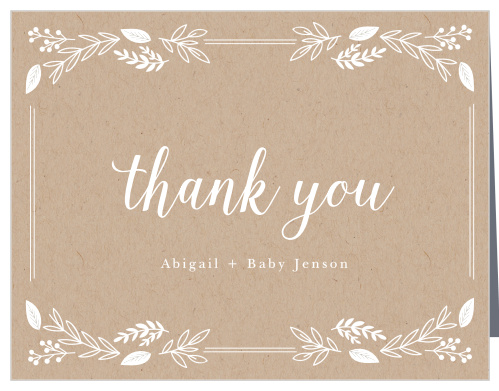 Petit Jardin Baby Shower Thank You Cards