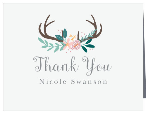 Rustic Bouquet Baby Shower Thank You Cards