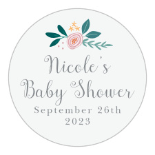 You'll love the darling illustrations featured on our Rustic Bouquet Baby Shower Stickers!