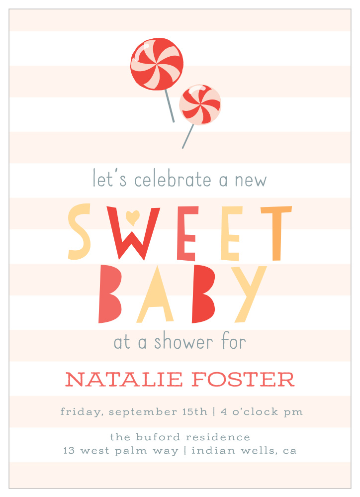 Sweet Baby Baby Shower Invitations