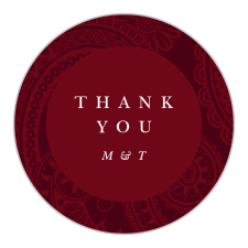 The Forever Paisley logo square is the perfect finishing touch for this or any wedding invitation set.