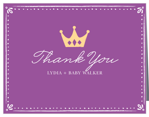 Our Sweet Princess Baby Shower Thank You Cards are the perfect cards for your sweet little girl on the way!