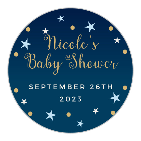 Twinkle Little Star Baby Shower Stickers