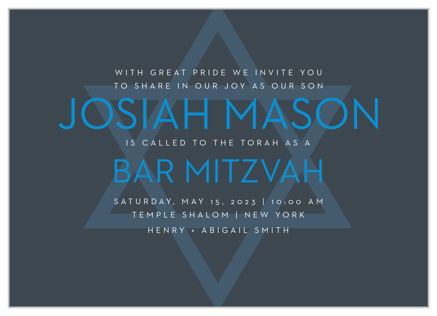 Make A Statement Bar Mitzvah Invitations