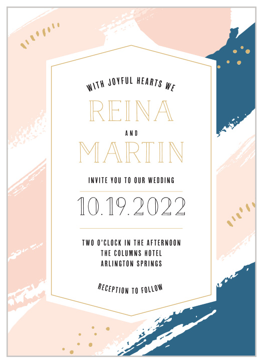 For a beautiful invitation befitting the elegance of your wedding plans, look no further than our Perennial Painterly Wedding Invitations.