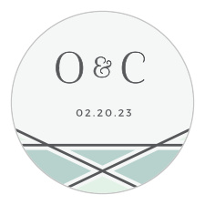 Our Simple Lines Wedding Stickers are the perfect memento of your big day to gift family and friends.