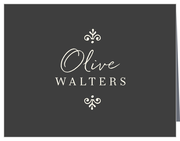 Our Polaroid Script Adult Birthday Thank You Cards give you the opportunity to truly express how much you appreciate your guests. With your name in a duo of tasteful typefaces- a swirling calligraphy and a classic print- and sandwiched between reflected fleur de lis illustrations, as well as with plenty of space inside, these cards are a fantastic addition to your event.