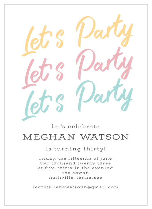 Birthday Invitations & Birthday Party Invites | Basic Invite