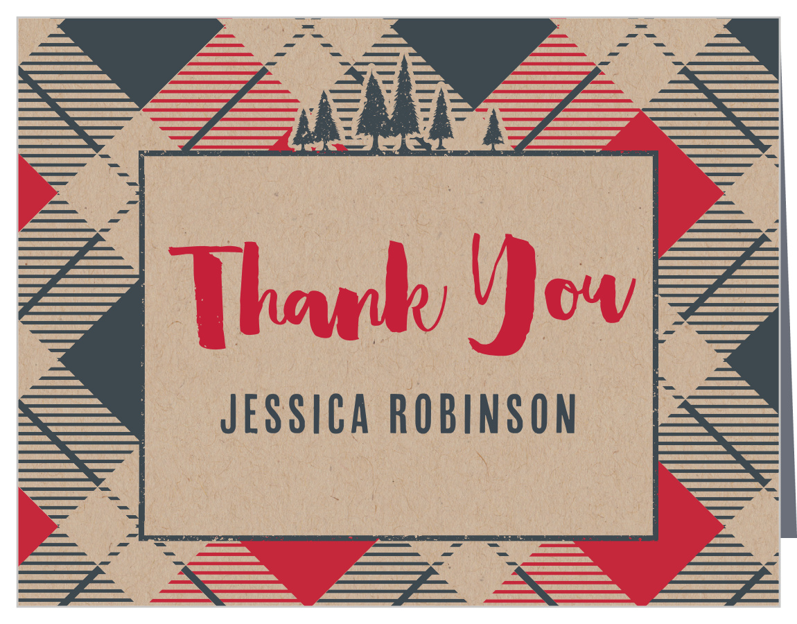 Lil' Lumberjack Baby Shower Thank You Cards