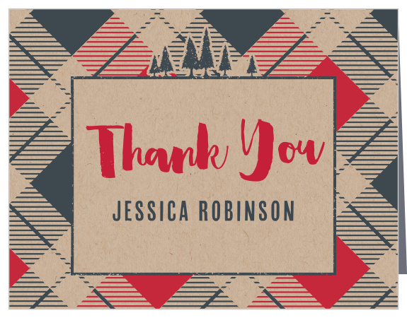 Our Lil' Lumberjack Baby Shower Thank You Cards are the essence of warmth.