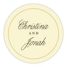 The Old World Vintage logo square is the perfect finishing touch for this or any wedding invitation set.