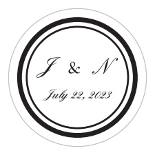 The Classic logo square is the perfect finishing touch for this or any wedding invitation set.