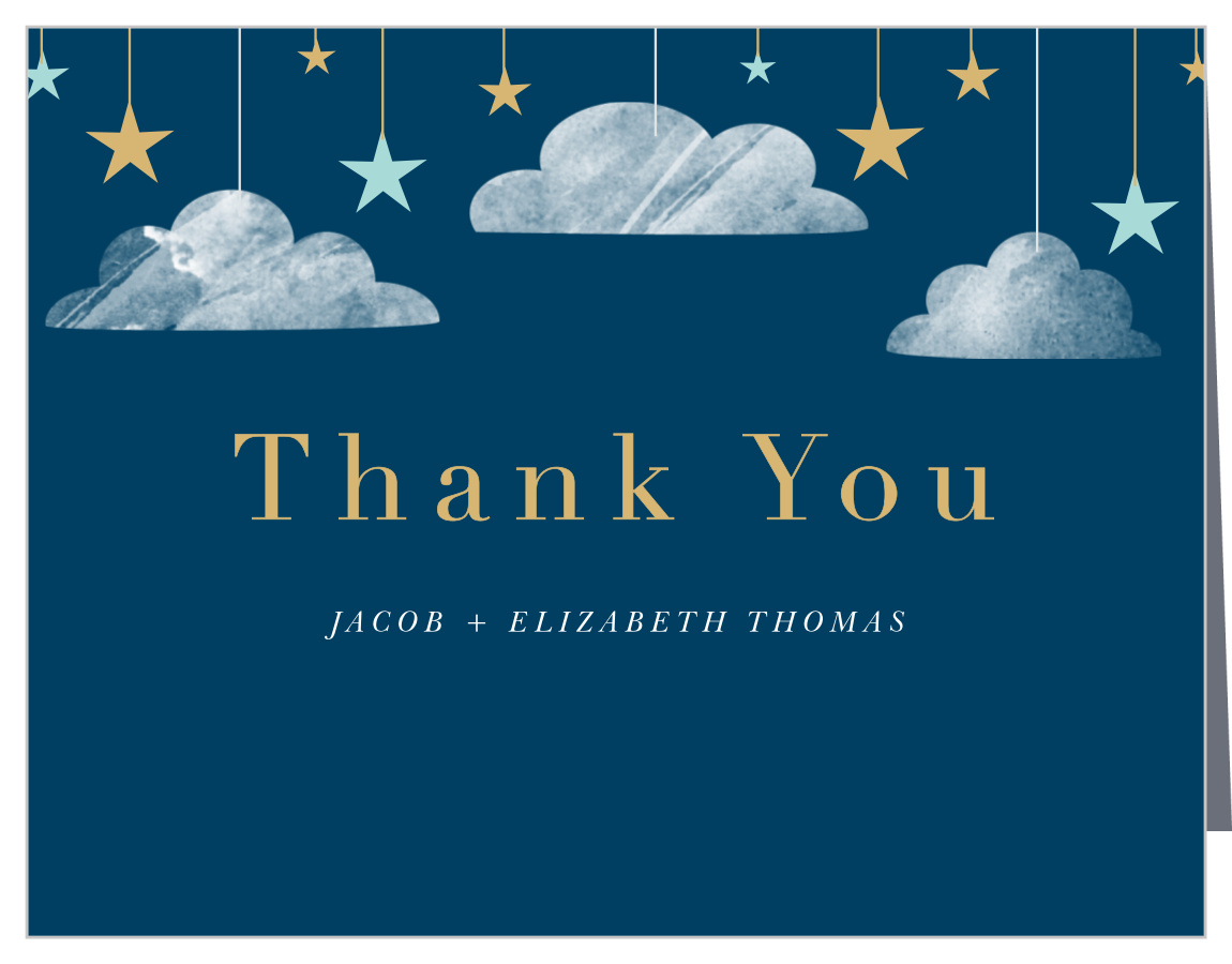 Dark Cloud Baby Shower Thank You Cards