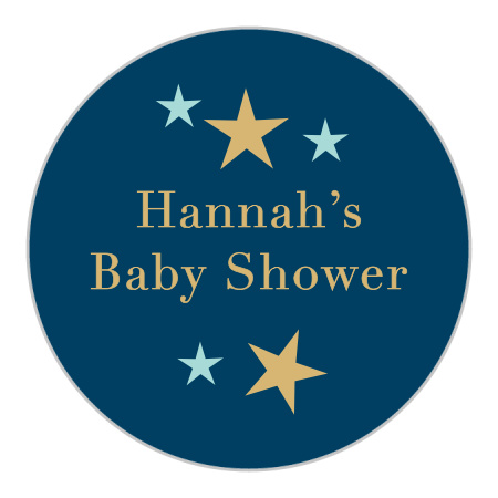 Dark Cloud Star Baby Shower Stickers