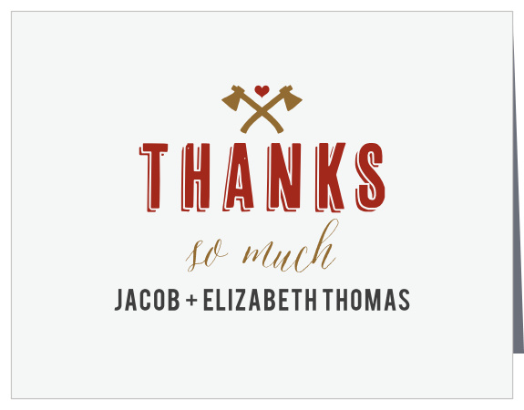 Celebrate your newest babe with our darling Little Lumberjack Baby Shower Thank You Cards! 