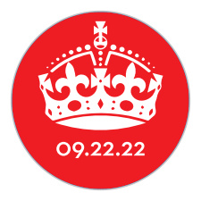 The Royal Crown logo square is the perfect finishing touch for this or any wedding invitation set.