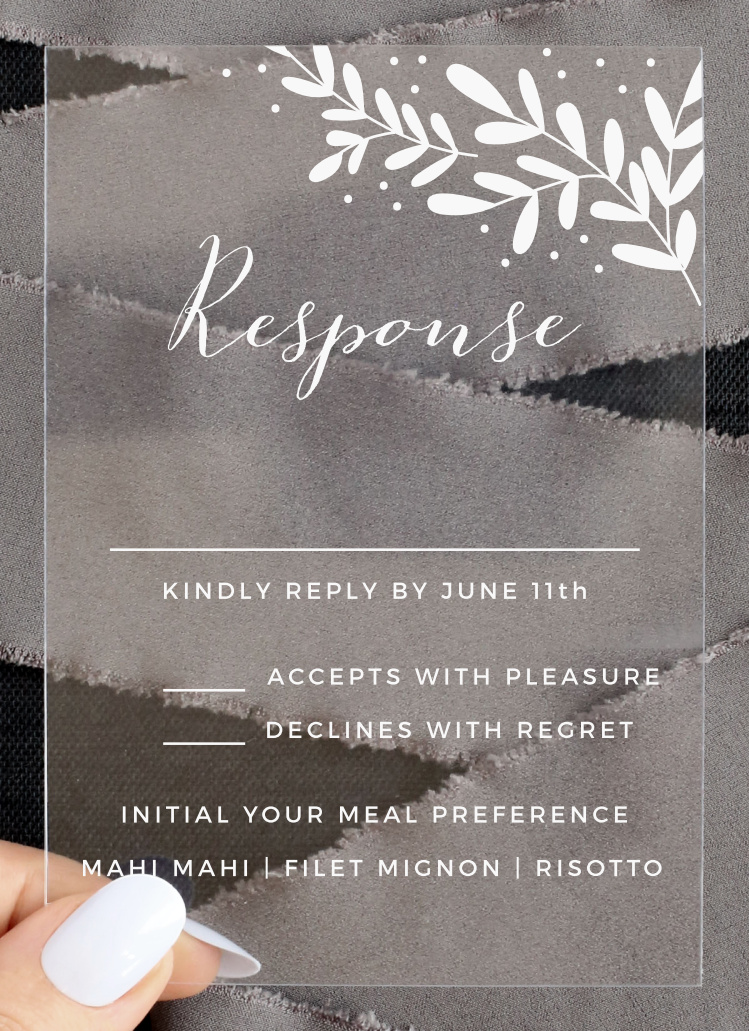Garden Leaves Clear Response Cards