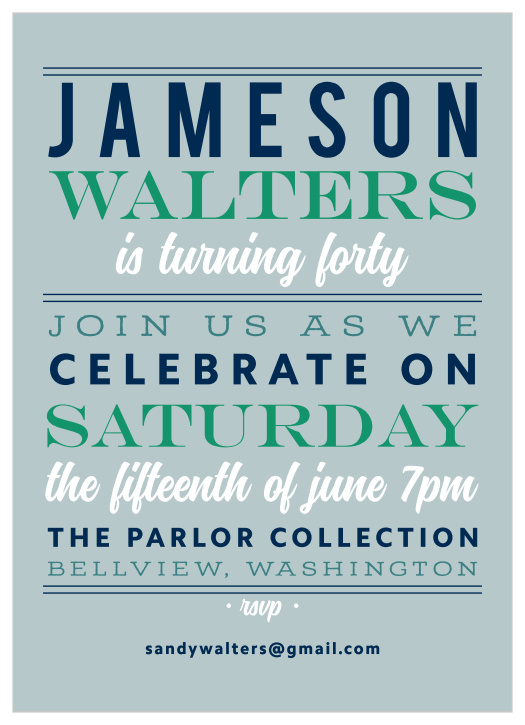 Our Sports Headliner Adult Birthday Party Invitations makes your party the story of the year.