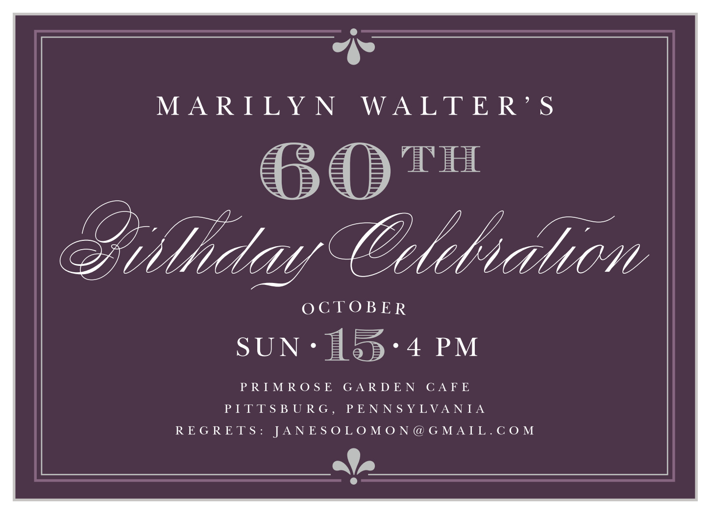 Classy Affair Adult Birthday Invitations