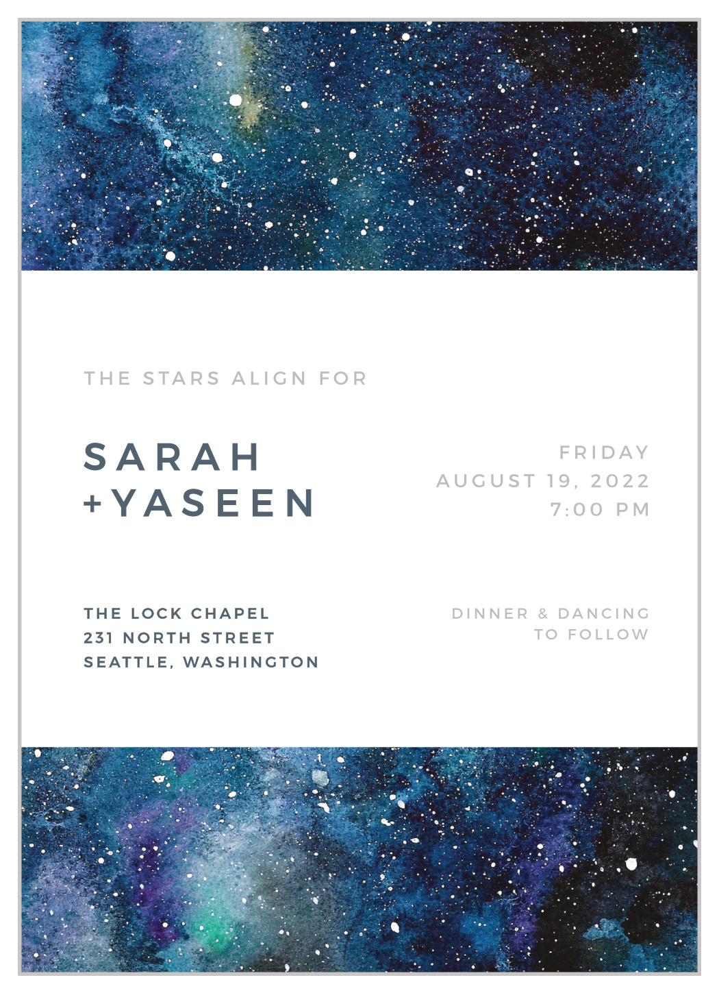 Starry Galaxy Wedding Invitations