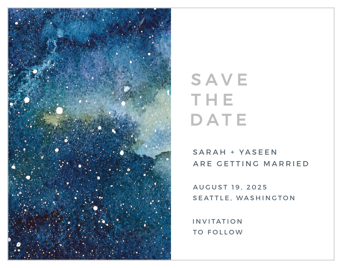 Starry Galaxy Save the Date Cards