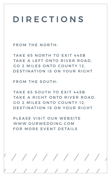 Our Starry Galaxy Direction Cards feature a spacey and modern design.