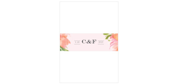 Our Botanical Gardens Wedding Belly Bands offer a stunning and snug addition to your wedding invitations! Spell out your initials and wedding date in an elegant print, flanked of course by an array of beautiful, blooming flowers. With these delightful bands, your guests are granted a tantalizing first peek at your themes and style.